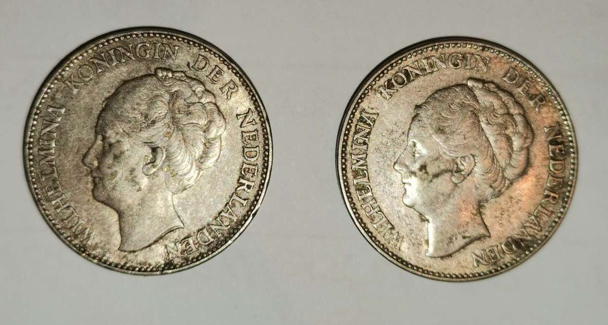 2 x Silver Netherlands 1 Gulden