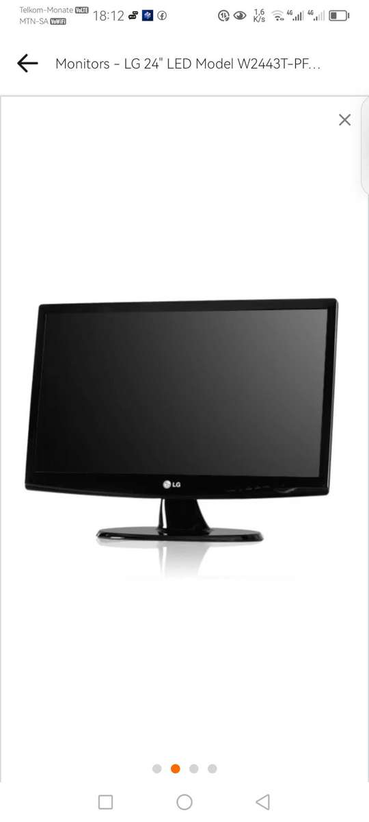 LG LED Model W2443T-PF 24" Desktop Monitor - Used