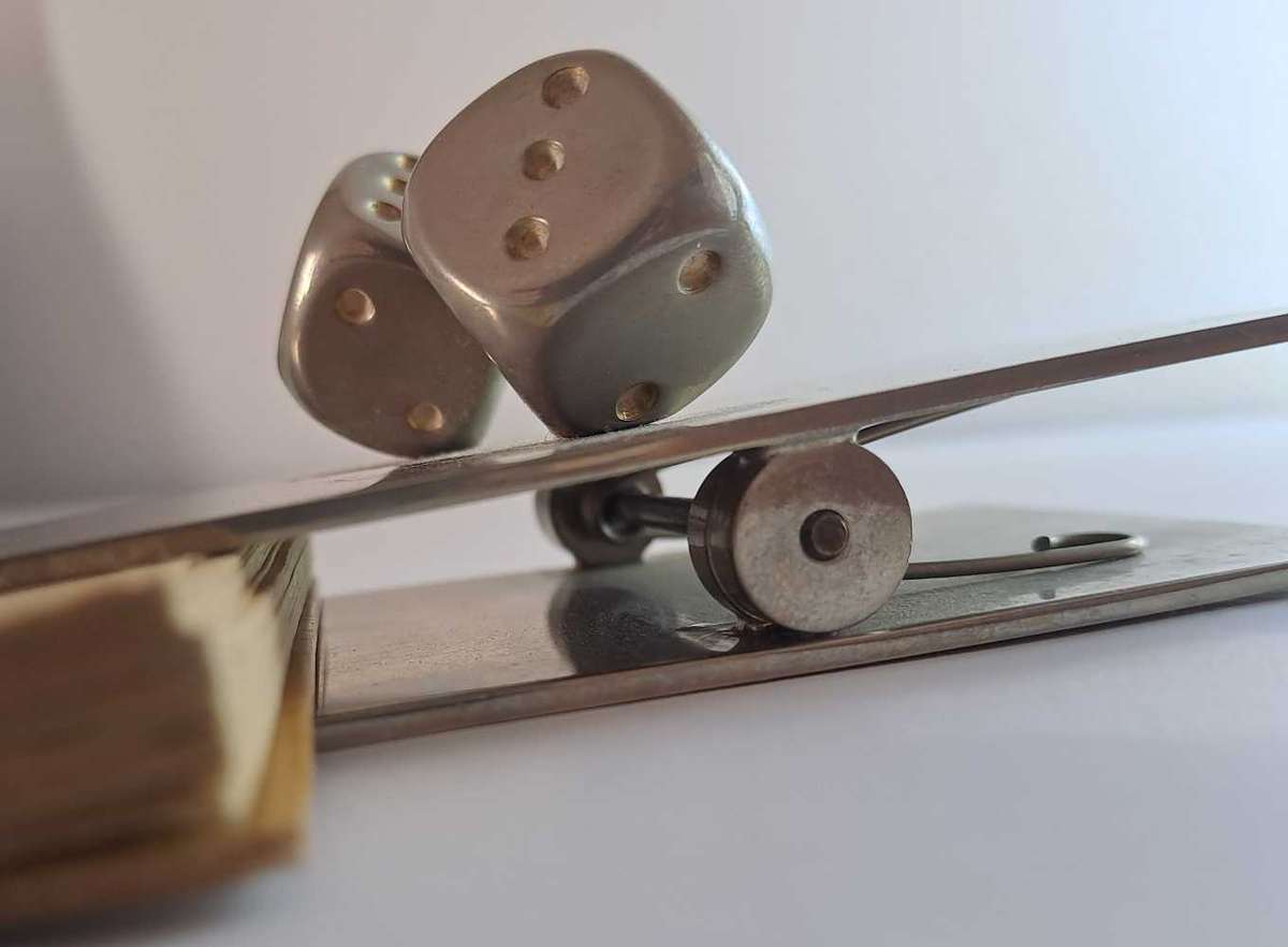 Dice collection of all colours and sizes. Some very unique pieces in wood, metal, and ceramic.