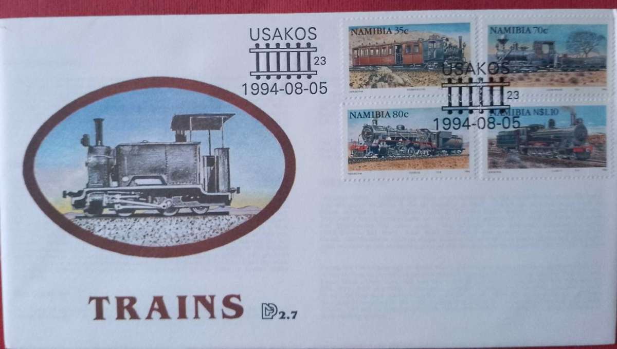 Nambia #2.7 trains fdc