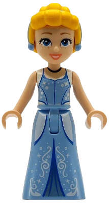 Lego (N) ~ Cinderella - Bright Light Blue and Metallic Light Blue Dress Bright ~