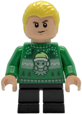 Lego (N) ~ Draco Malfoy - Green Holiday Sweater Black Short Legs~