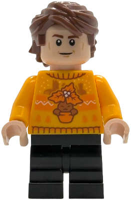 Lego (N) ~ Cedric Diggory - Bright Light Orange Holiday Sweater Black Medium Le~