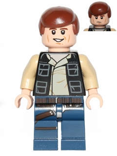 Han Solo, Dark Blue Legs, Vest with Pockets - Original Lego Minifigures