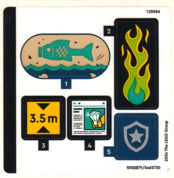 Lego (N) ~ Sticker Sheet for Set 60417 - (10105879/6465730)~