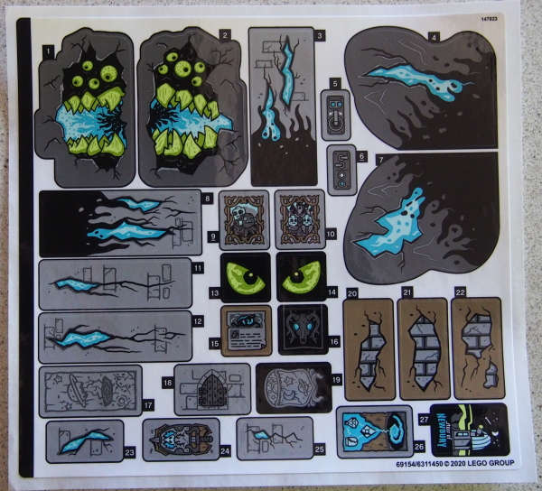 Lego NEW - Sticker Sheet for Set 70437 Sheet 1 - (69154/6311450)~