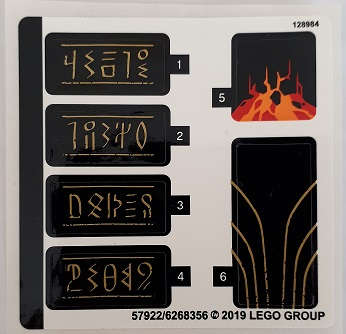 Lego (N) ~ Sticker Sheet for Set 70674 - (57922/6268356)~