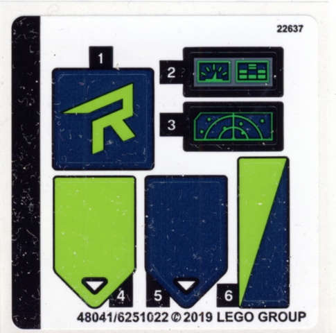 Lego (N) ~ Sticker Sheet for Set 70826 - (48041/6251022)~