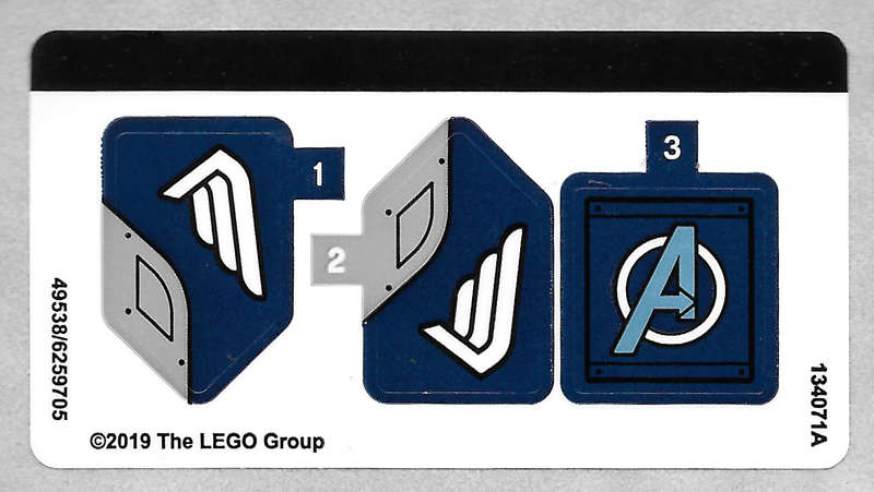 Lego (N) ~ Sticker Sheet for Set 76123 - (49538/6259705)~