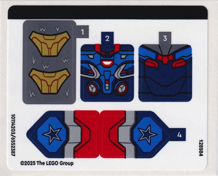 Lego (N) ~ Sticker Sheet for Set 76322 - (10114203/6552387)~