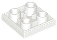 Lego (N) ~ Tile Modified 2 x 2 Inverted ~ [White]