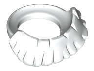 Lego NEW - Minifigure Beard Short~ [White]