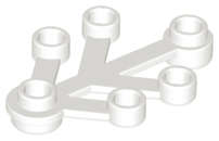 Lego (N) ~ Plant Leaves 4 x 3 ~ [White]