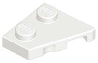 Lego (N) ~ Wedge Plate 2 x 2 Left ~ [White]