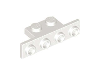 Lego (U) ~ Bracket 1 x 2 - 1 x 4 ~ [White]