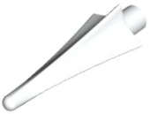 Lego Used - Minifigure Weapon Spear Tip with Fins~ [White]