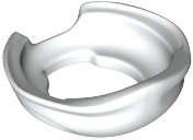 Lego Used - Minifigure Ninja Face Scarf with Notch in Back~ [White]