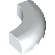 Lego (N) ~ Brick Round Corner 5 x 5 without Studs ~ [White]