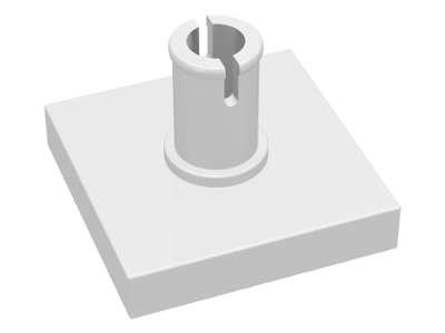 Lego (U) ~ Tile Modified 2 x 2 with Pin ~ [White]