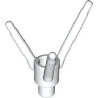 Lego (N) ~ Plant Flower Stem with Bar Holder Bar and 3 Stems ~ [White]