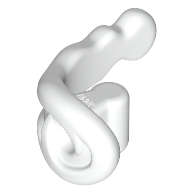 Lego (N) ~ Wave Rounded Energy with Bar Handle (Power Blast) ~ [White]