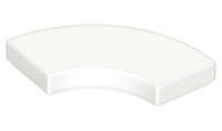 Lego (N) ~ Tile Round Corner 2 x 2 Macaroni ~ [White]