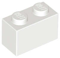 Lego (U) ~ Brick 1 x 2 ~ [White]