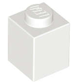 Lego (N) ~ Brick 1 x 1 ~ [White]