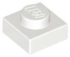 Lego Used - Plate 1 x 1~ [White]