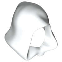 Lego (N) ~ Minifigure Headgear Hood ~ [White]