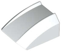 Lego (N) ~ Slope Curved 2 x 2 Lip ~ [White]