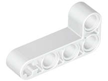 Lego NEW - White Technic Liftarm Modified Bent Thick L-Shape 2 x 4