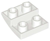 Lego (N) ~ Slope Curved 2 x 2 x 2/3 Inverted ~ [White]