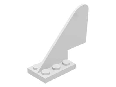 Lego (U) ~ Tail with Rounded Top ~ [White]