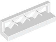 Lego (N) ~ Fence 1 x 4 x 1 Lattice ~ [White]
