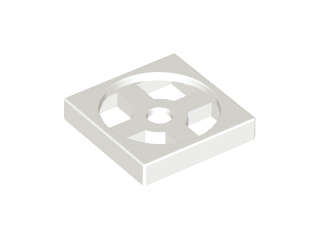 Lego (U) ~ Turntable 2 x 2 Plate Base ~ [White]