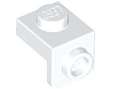 Lego (N) ~ Bracket 1 x 1 - 1 x 1 ~ [White]