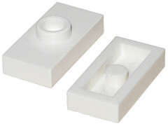 Lego (U) ~ Plate Modified 1 x 2 with 1 Stud without Groove (Jumper) ~ [White]