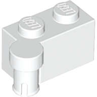 Lego (N) ~ Hinge Brick 1 x 4 Swivel Top ~ [White]
