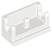 Lego (N) ~ Hinge Brick 1 x 2 Base ~ [White]