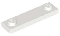 Lego (N) ~ Plate Modified 1 x 4 with 2 Studs with Groove ~ [White]