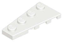 Lego (N) ~ Wedge Plate 4 x 2 Left ~ [White]