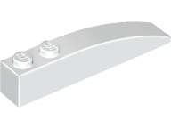 Lego (N) ~ Slope Curved 6 x 1 with 2 Studs ~ [White]