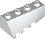 Lego (N) ~ Wedge 4 x 2 Sloped Right ~ [White]