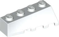 Lego (N) ~ Wedge 4 x 2 Sloped Left ~ [White]
