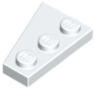 Lego (N) ~ Wedge Plate 3 x 2 Right ~ [White]
