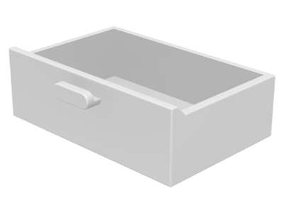 Lego (N) ~ Container Cupboard 2 x 3 Drawer ~ [White]
