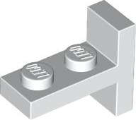 Lego (N) ~ Bracket 1 x 2 - 2 x 1 Centered ~ [White]