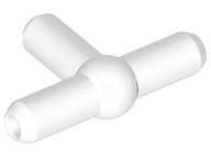 Lego (N) ~ Pneumatic T Piece Second Version (T Bar with Ball in Center) ~ [White]