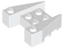 Lego (U) ~ Wedge 3 1/2 x 4 with Stud Notches ~ [White]
